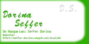 dorina seffer business card